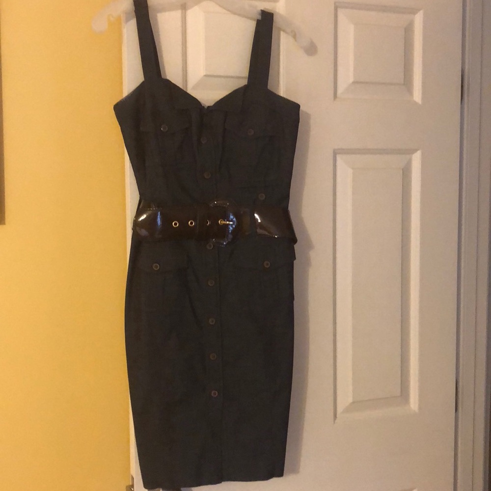 Arden B Jean Belted Button Down Dress size S